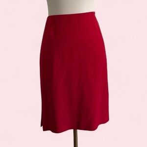 Liz Claiborne Red Midi Pencil Skirt Size 12 Petite